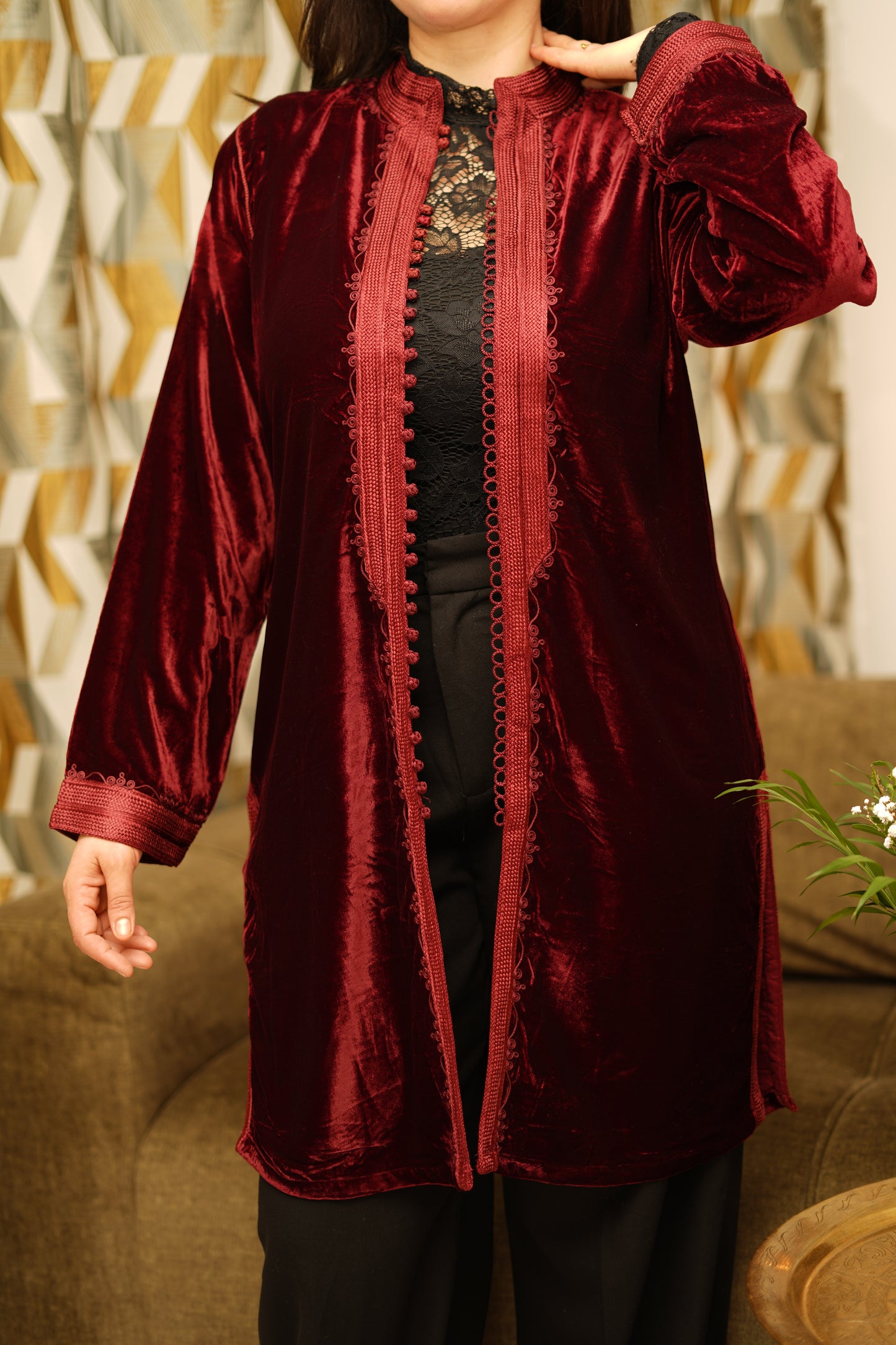 kimono velvet crush long
