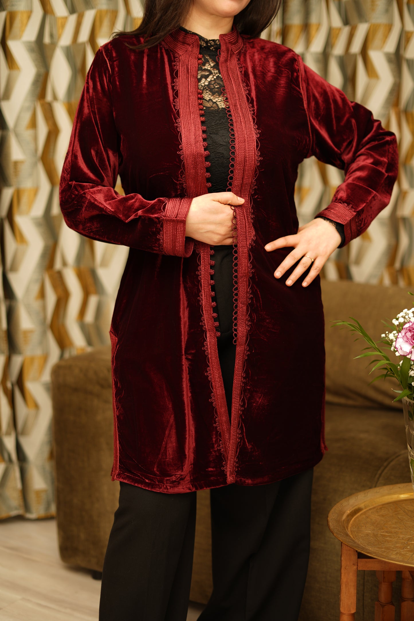 kimono velvet crush long