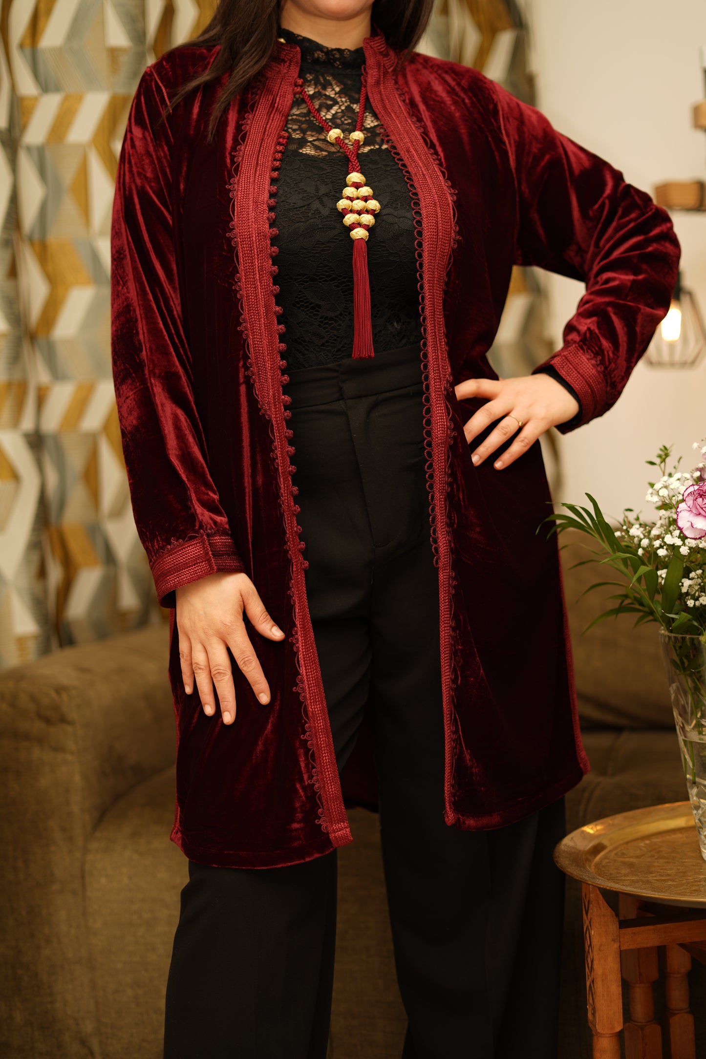 kimono velvet crush long