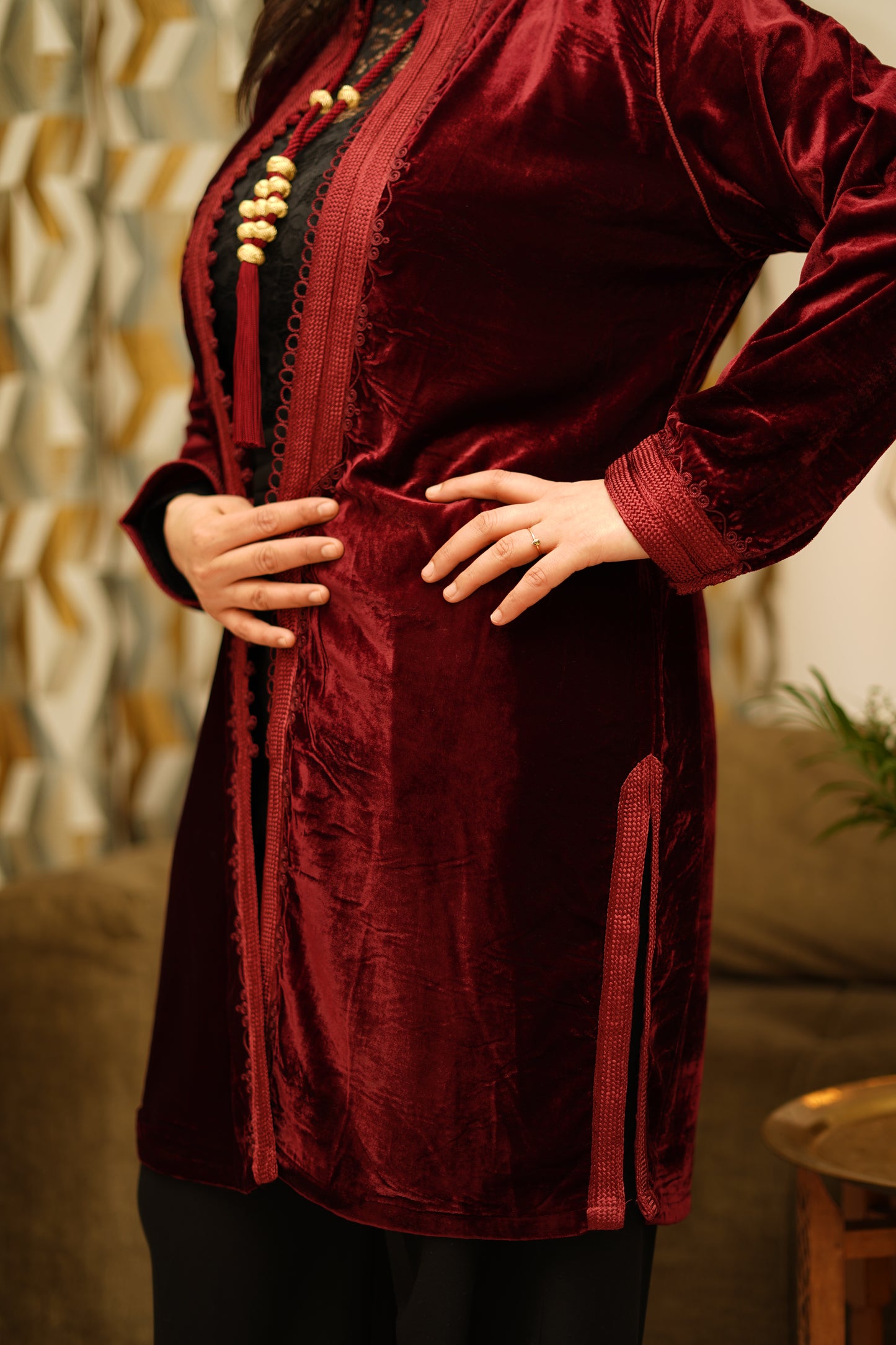 kimono velvet crush long